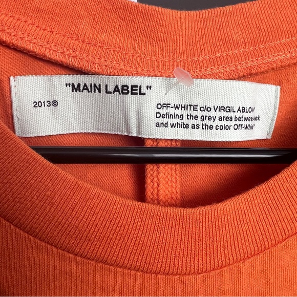 NWT Off White Virgil Abloh Graphic 3D Pencil Tee Orange SZ XL Streetwear Casual - Picture 11 of 14
